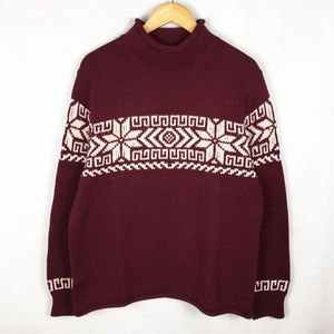 J. Crew Men’s Fair Isle Sweater with Rolled Neck